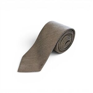 Emporio Armani Tie Mens Gray Herringbone Chevron 100% Silk Made In Italy